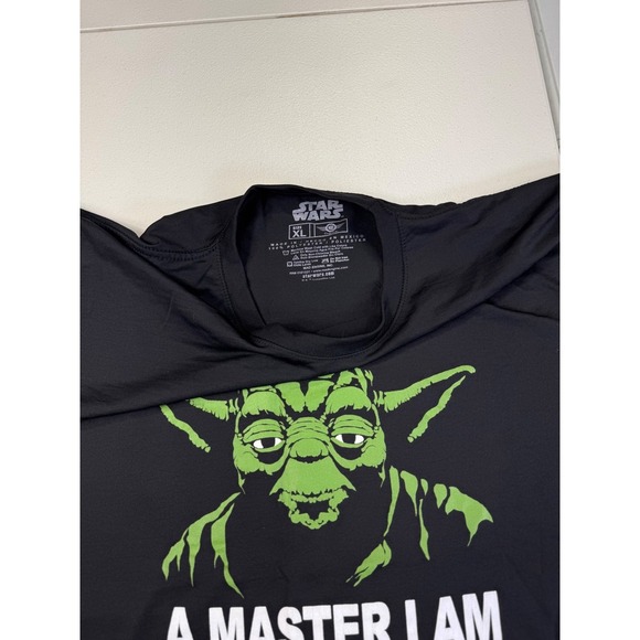Star Wars Yoda A Master I Am Black Graphic T-Shirt Mens XL - Picture 5 of 6
